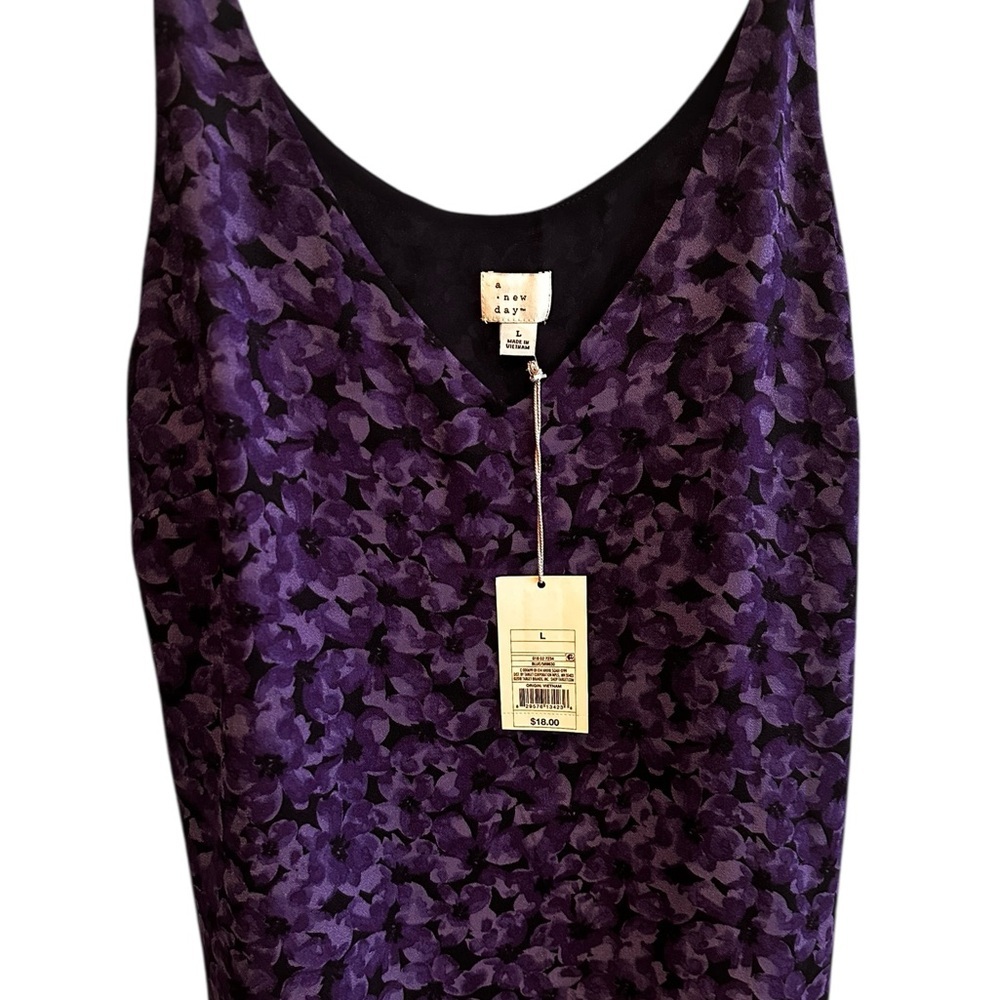 NWT Purple Floral Tank Top